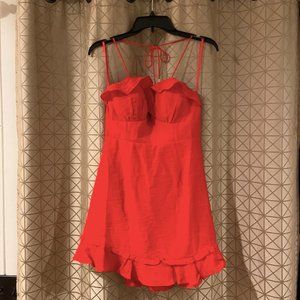 Red Orange Angel Biba Mini Dress